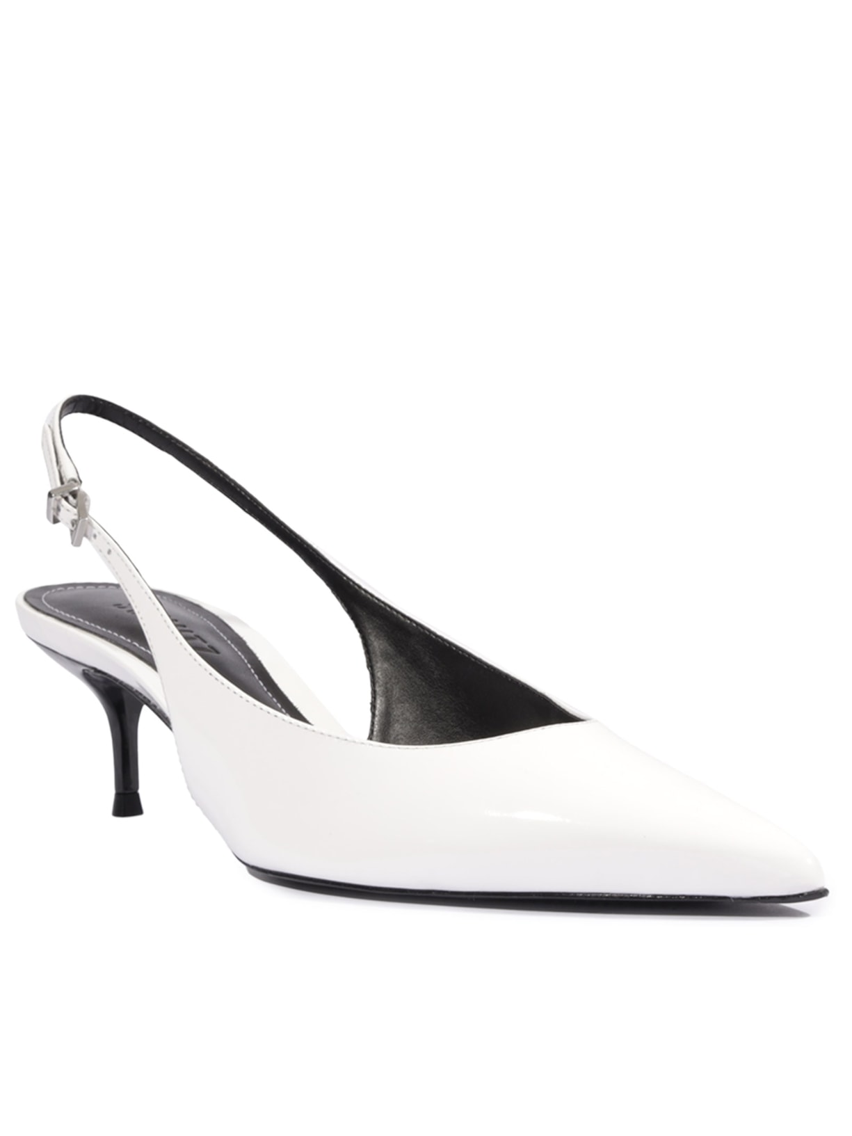 Scarpin Slingback Couro Branco Schutz