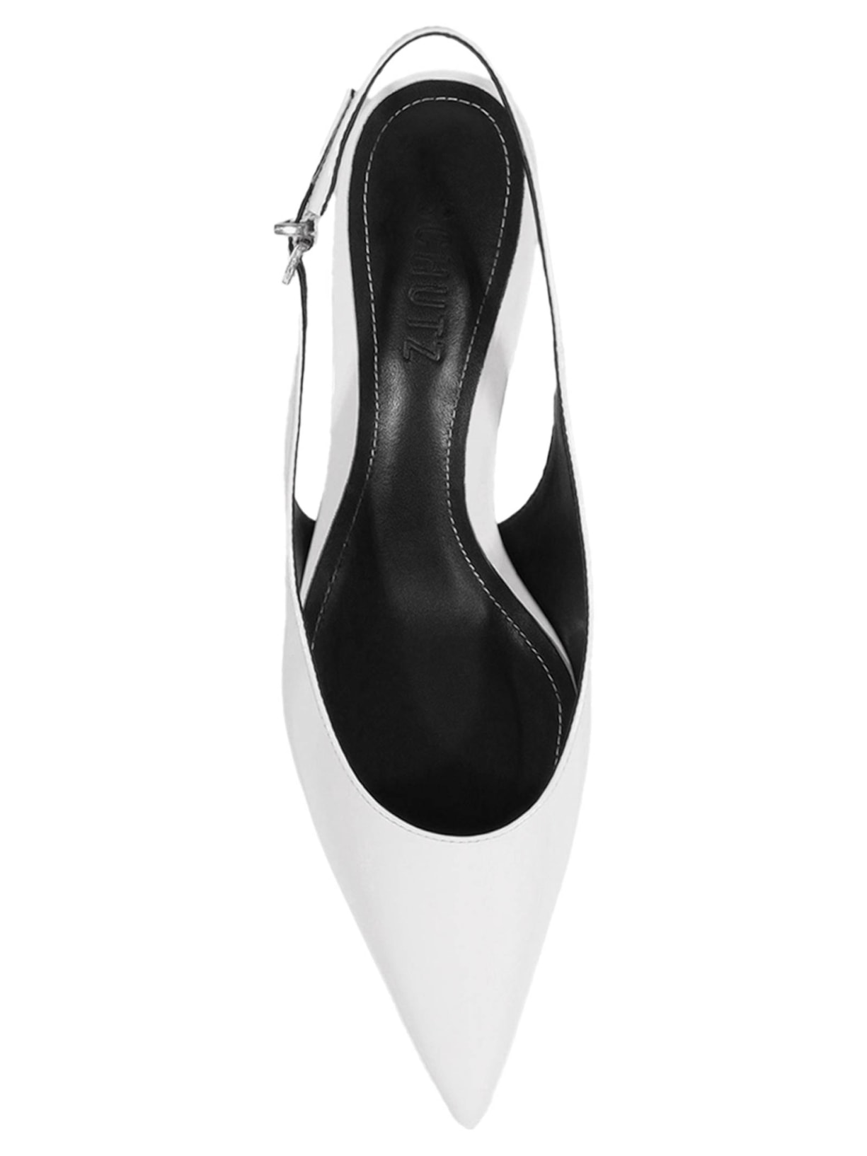 Scarpin Slingback Couro Branco Schutz
