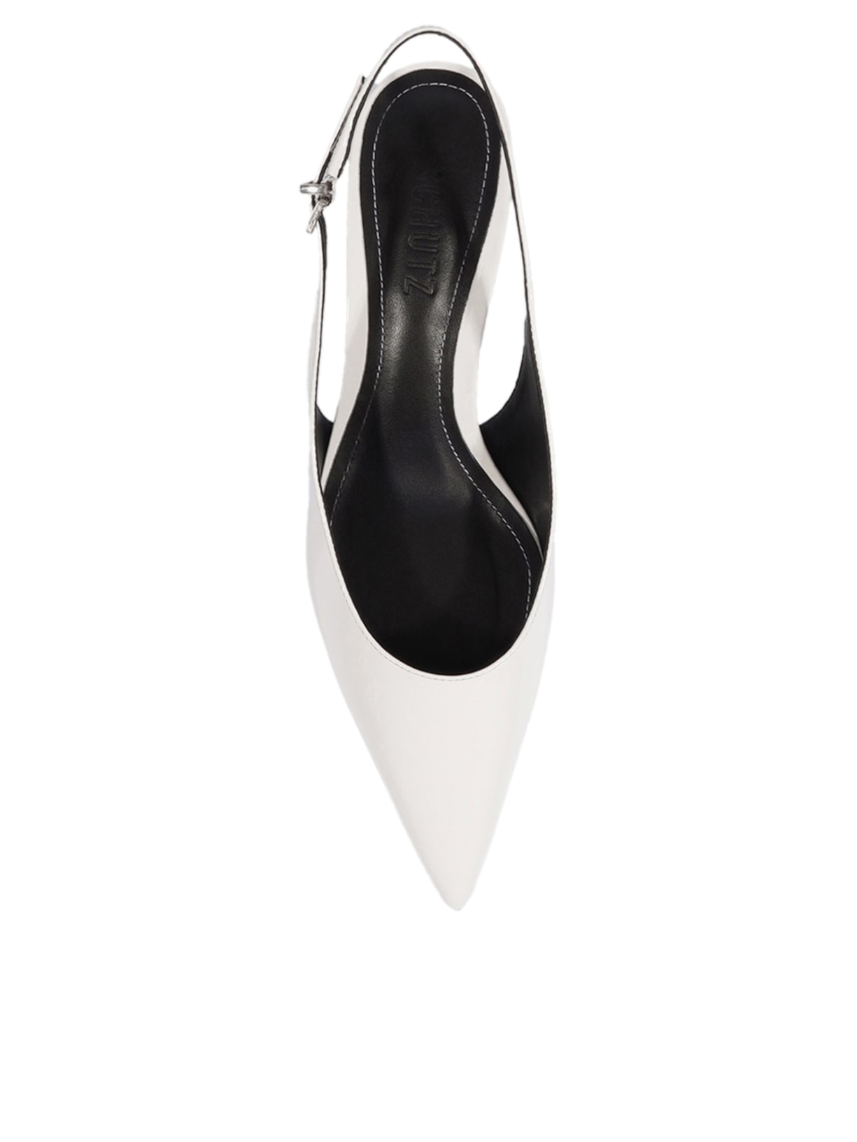 Scarpin Slingback Couro Branco Schutz