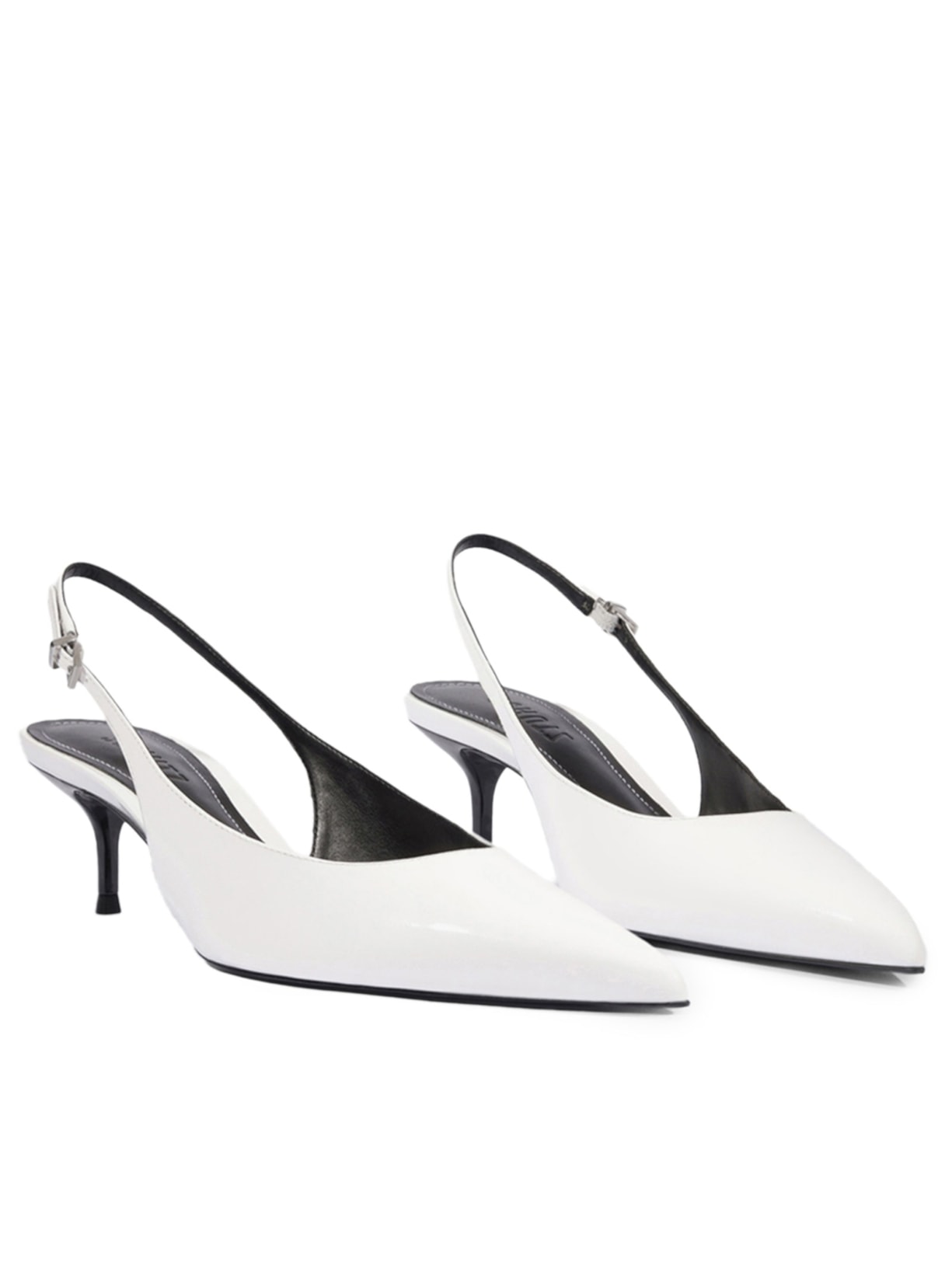 Scarpin Slingback Couro Branco Schutz