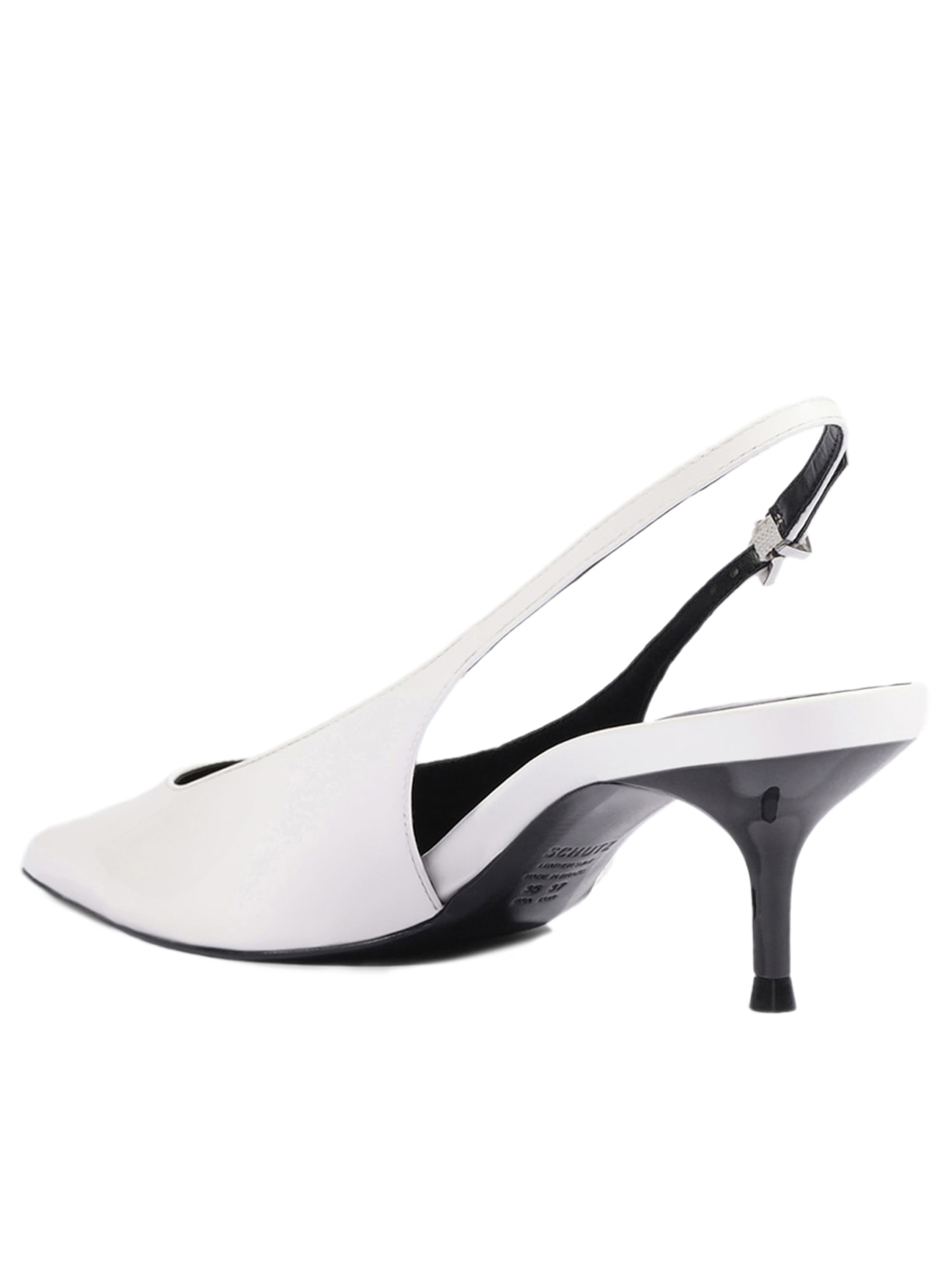 Scarpin Slingback Couro Branco Schutz
