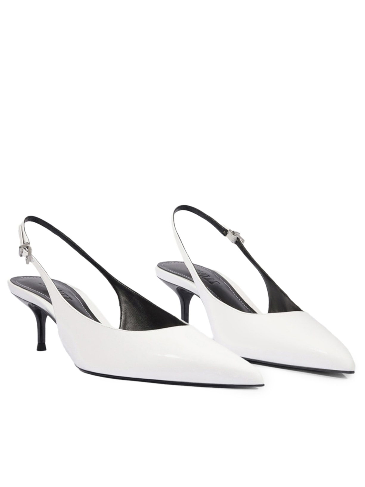 Scarpin Slingback Couro Branco Schutz