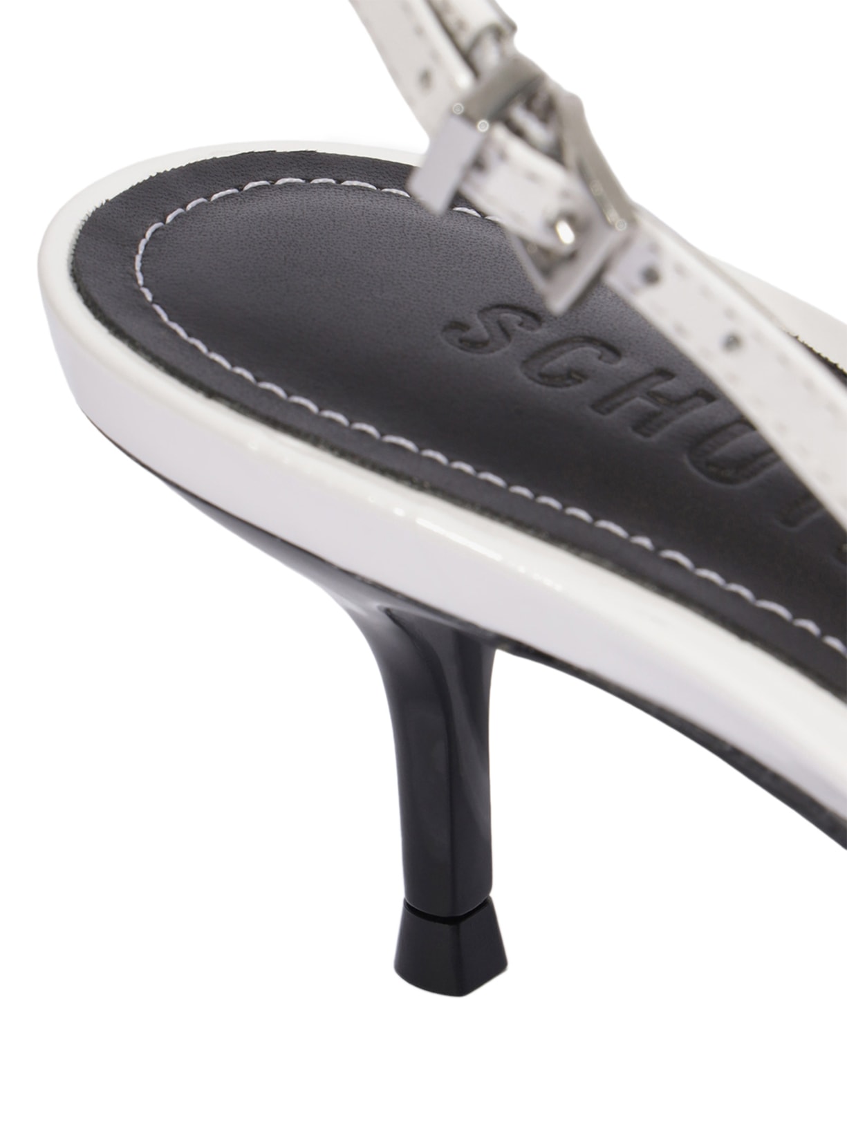 Scarpin Slingback Couro Branco Schutz