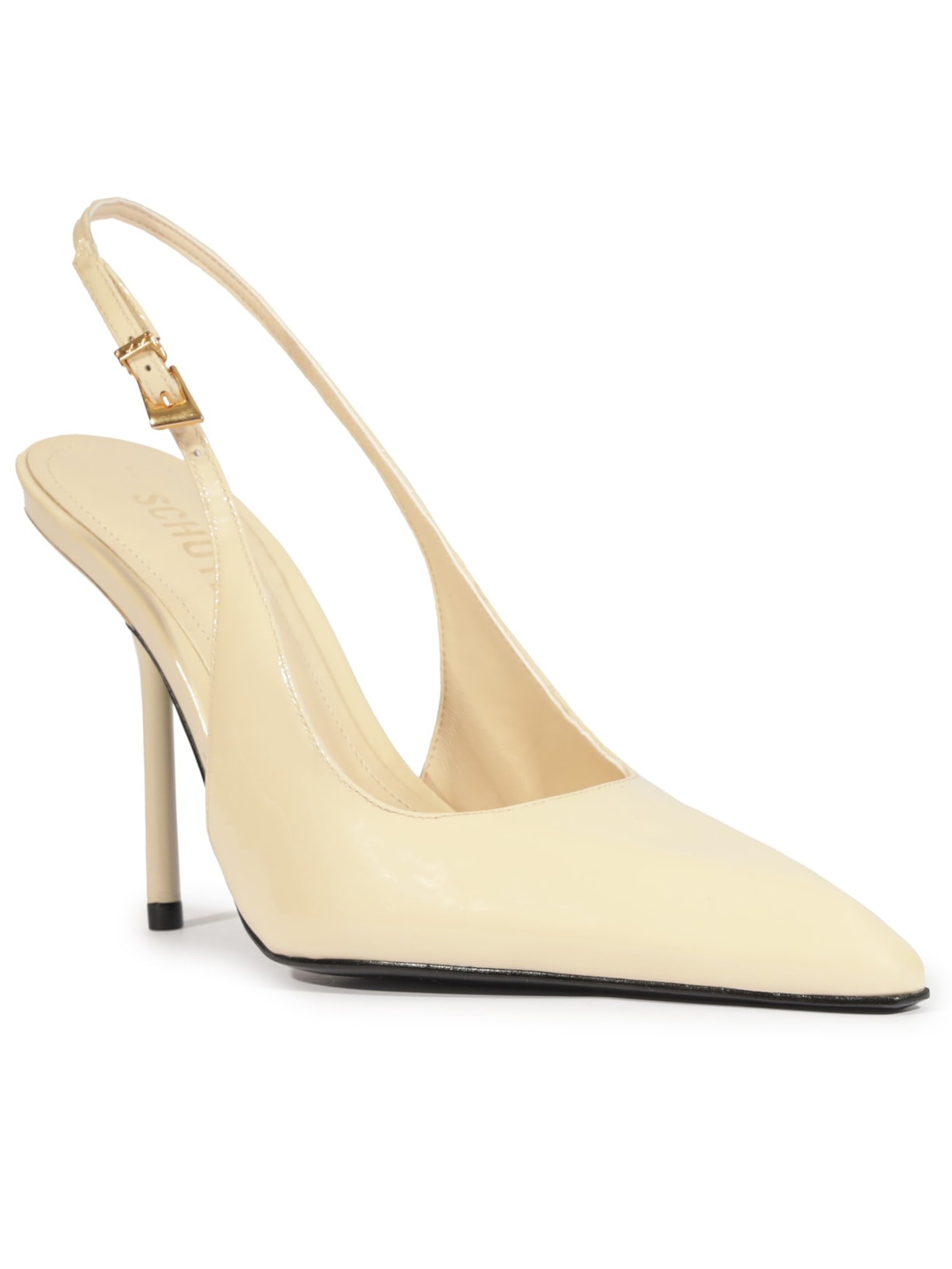 Scarpin Slingback Leona Couro Branco Schutz