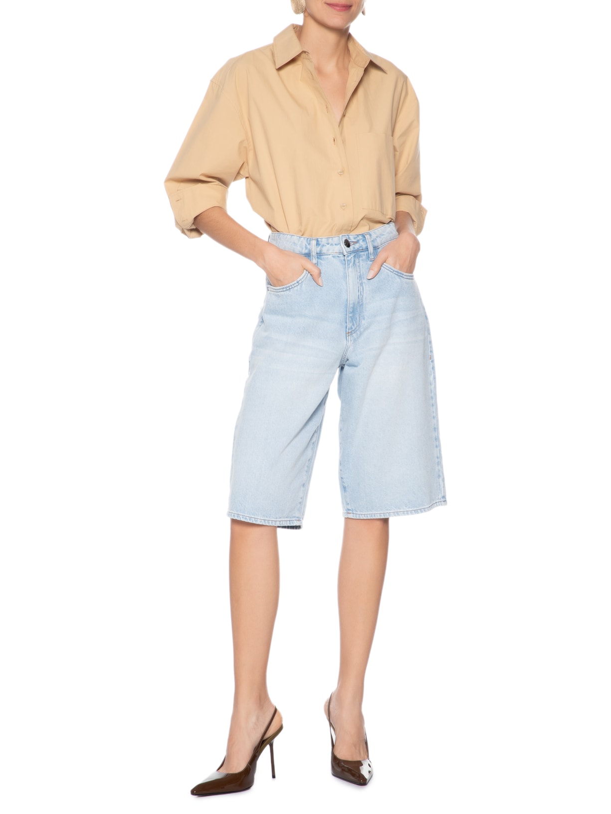 Scarpin Slingback Leona Couro Marrom Schutz