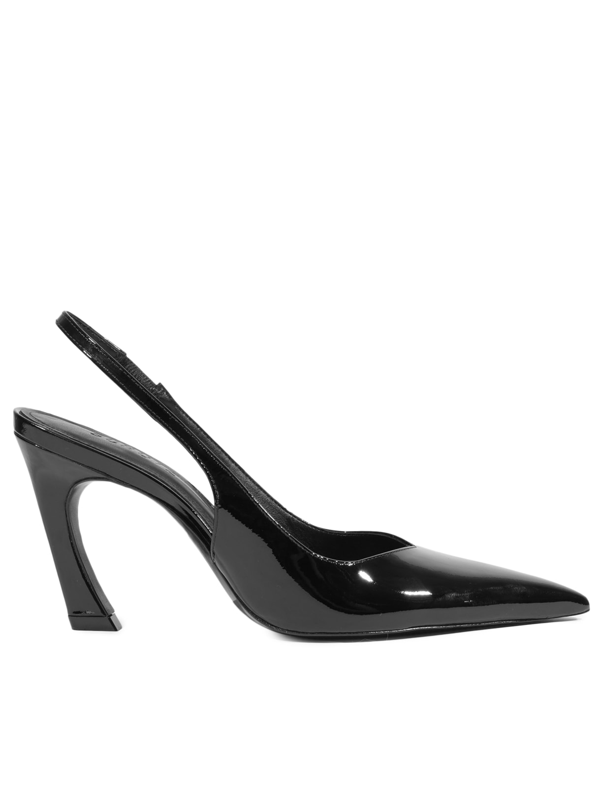Scarpin Slingback Lexi Couro - Preto