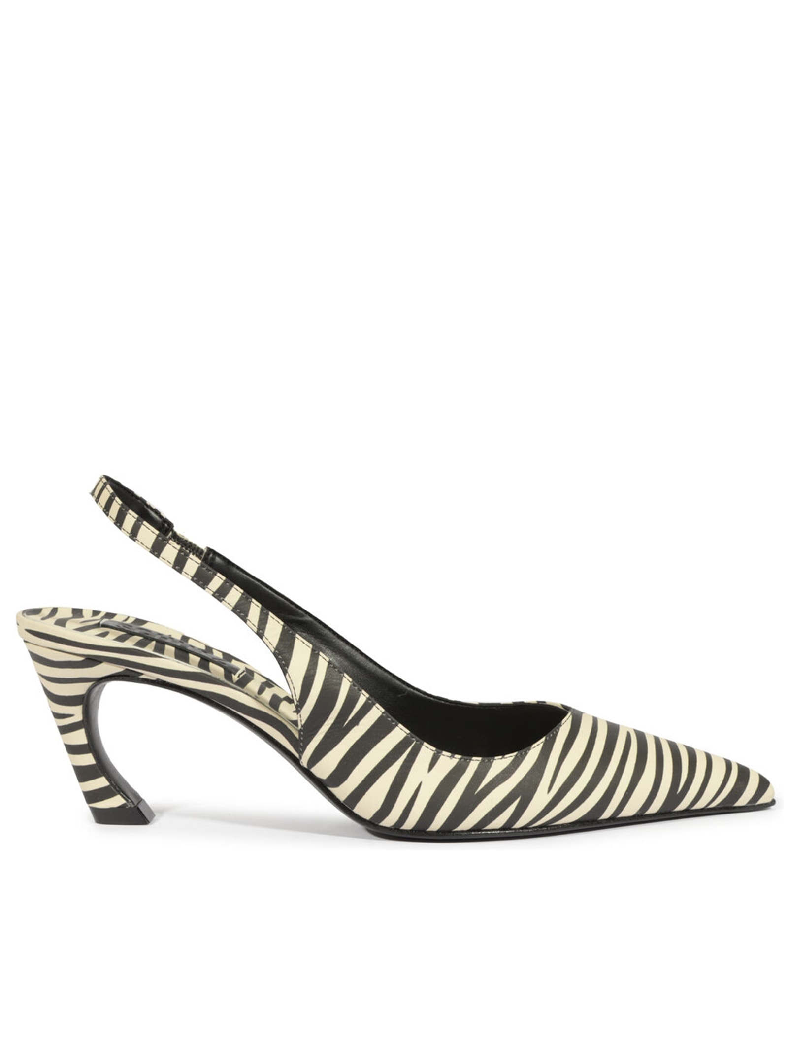 Schutz - Scarpin Slingback Lexi Mid Couro Zebra - Animal Print