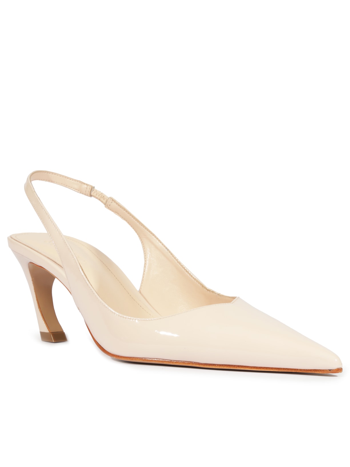 Scarpin Slingback Lexi Mid Verniz Branco Schutz