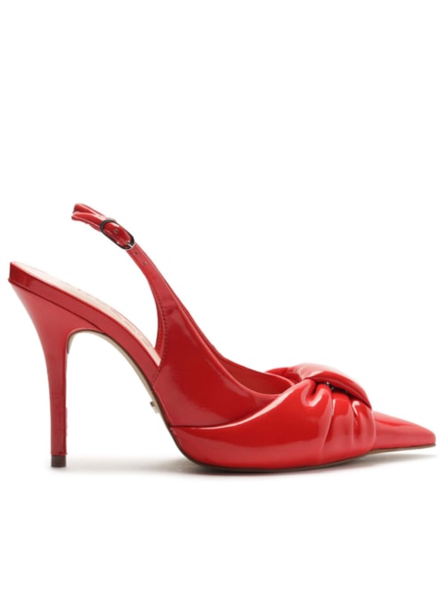 Scarpin Slingback Puffer - Vermelho