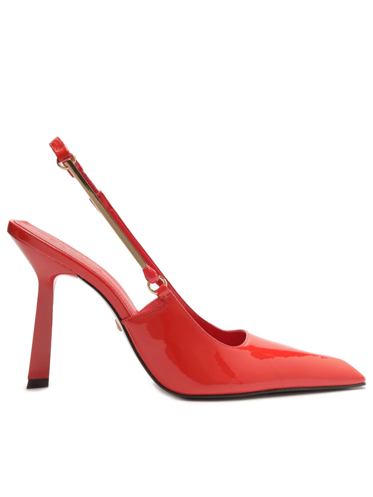 Scarpin Slingback Salto Alto Verniz - Vermelho