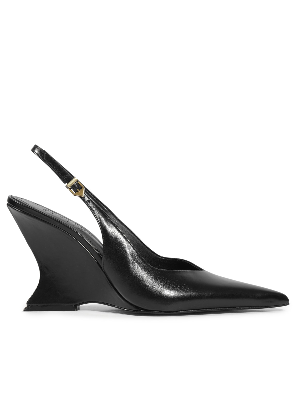 Scarpin Slingback Siena Couro - Preto