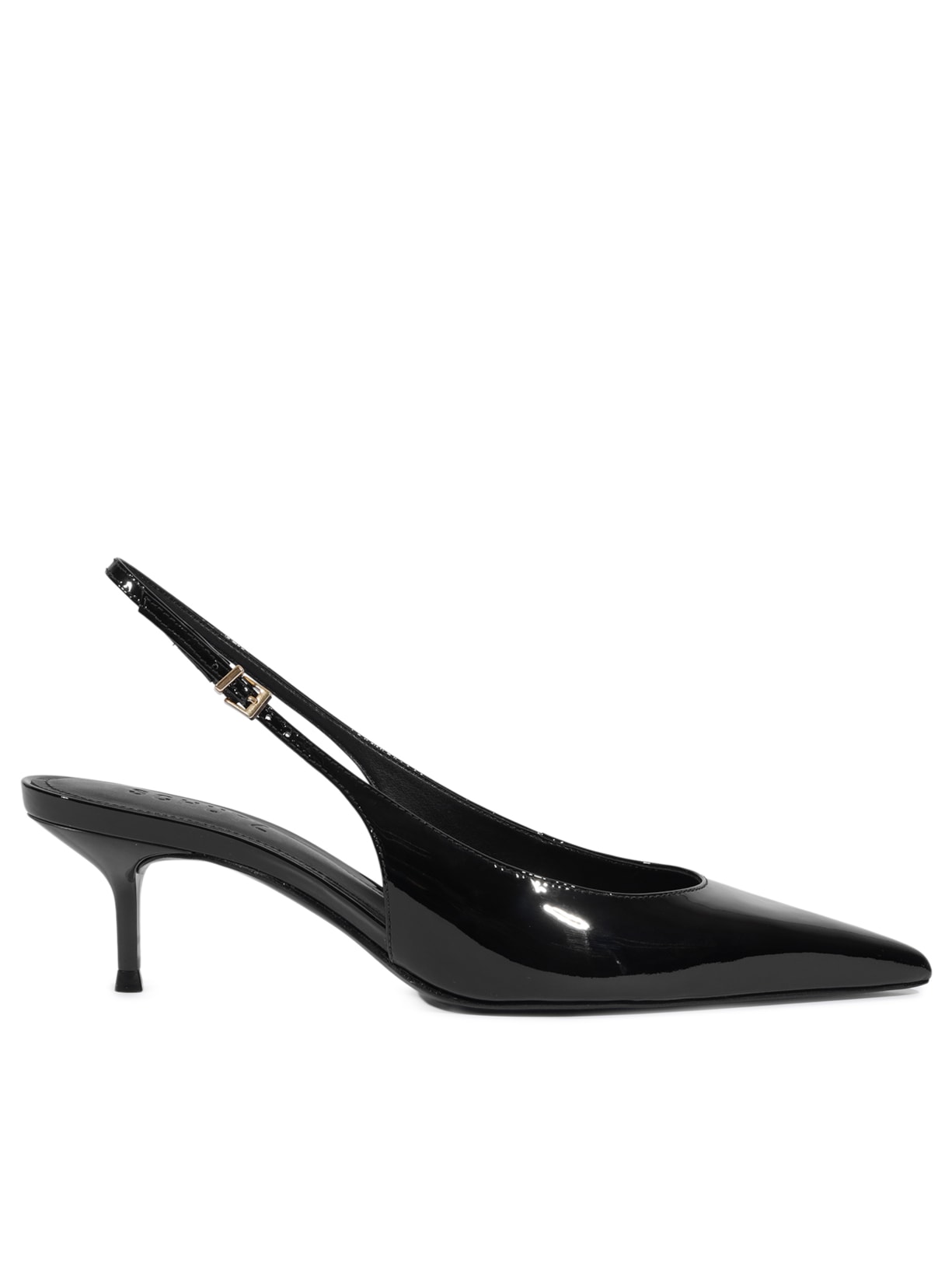 Scarpin Slingback Verniz Couro Preto Schutz