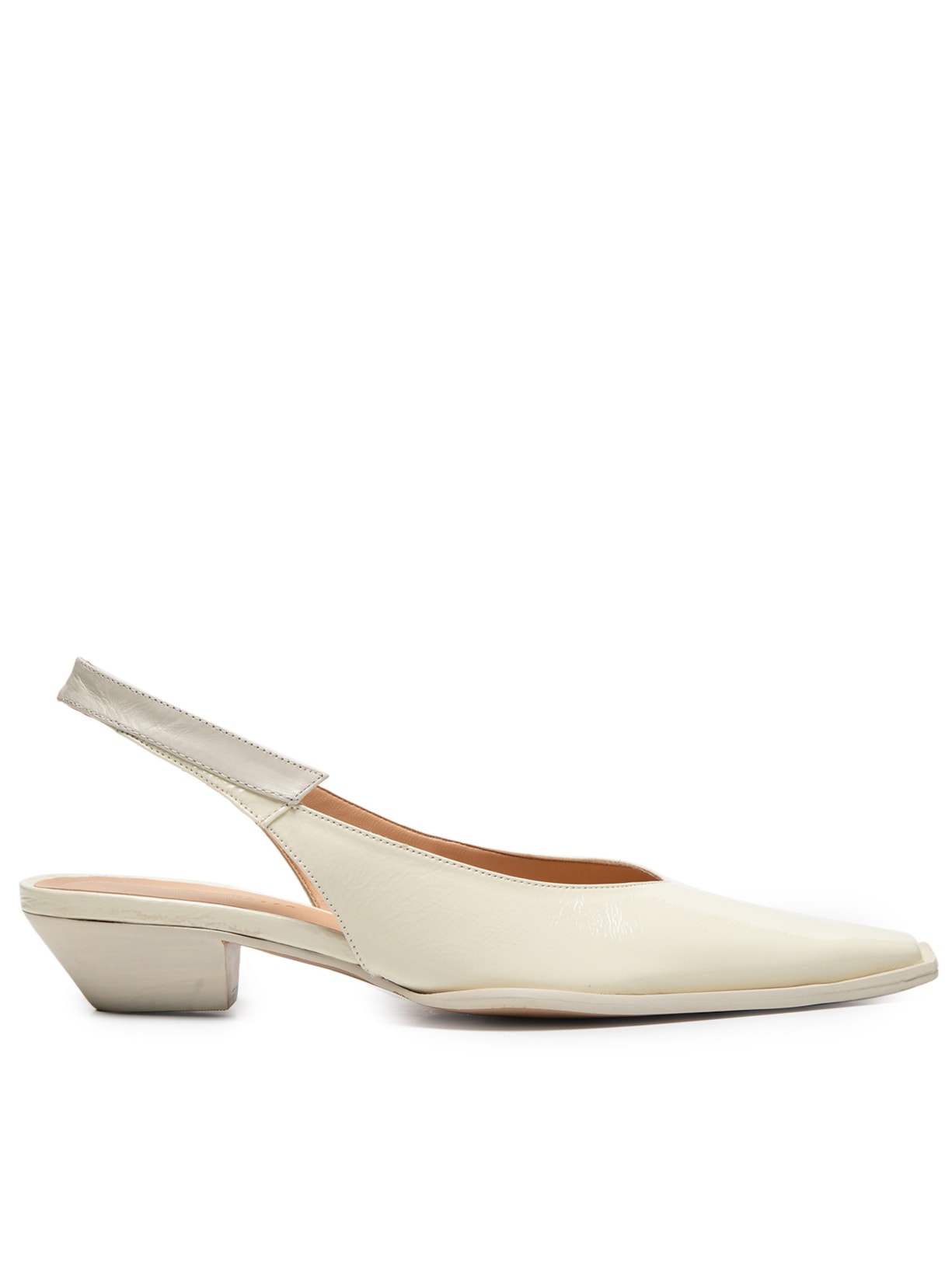 Scarpin Slingback Verniz Show - Branco