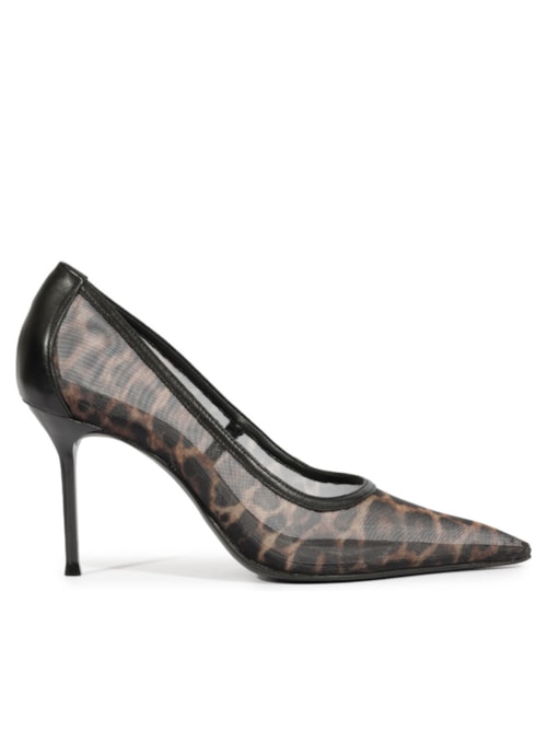 Scarpin Tela Leopard - Animal print