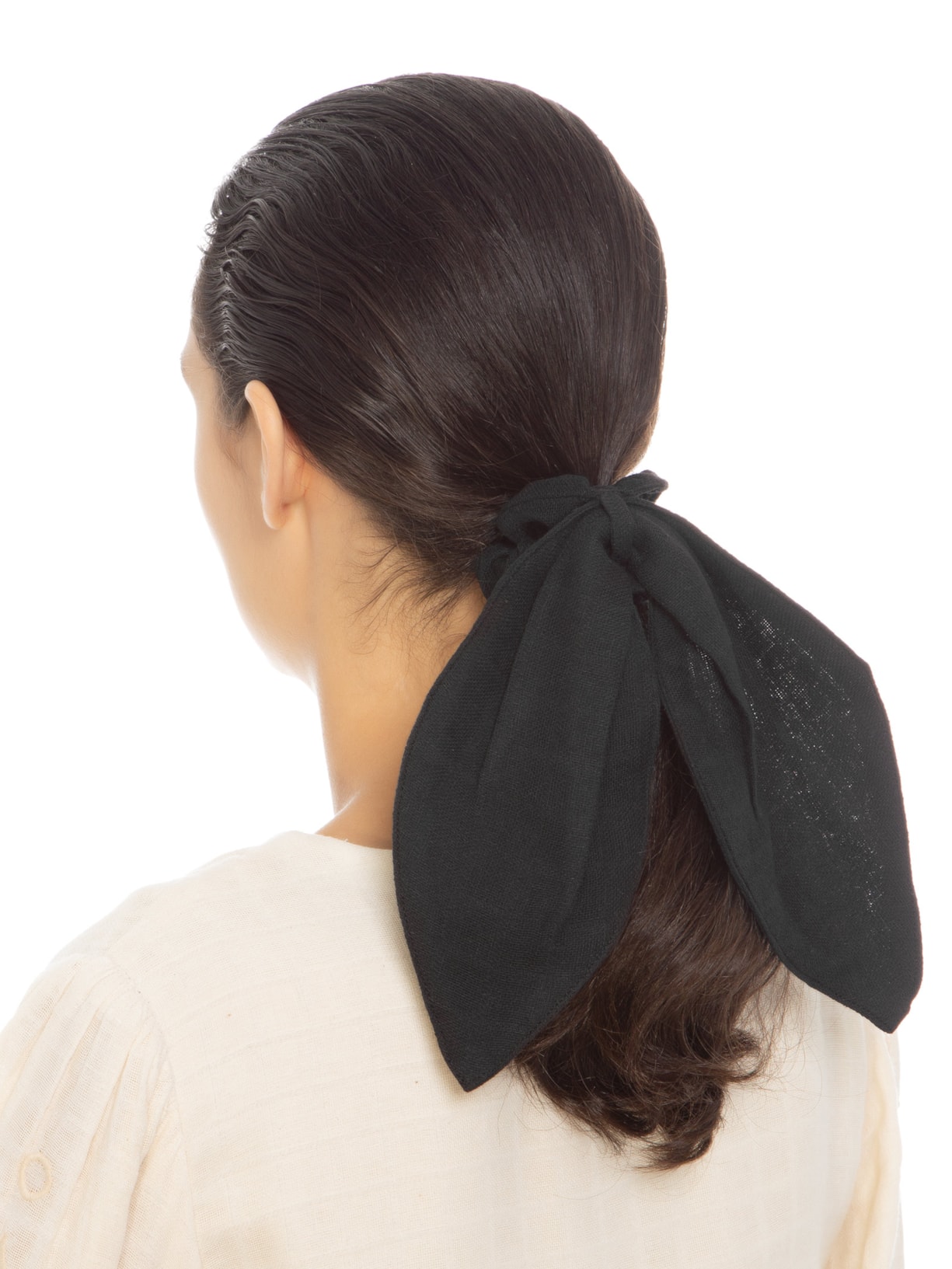 Scrunchie Com Tiras Preto Nay Sunset Wear