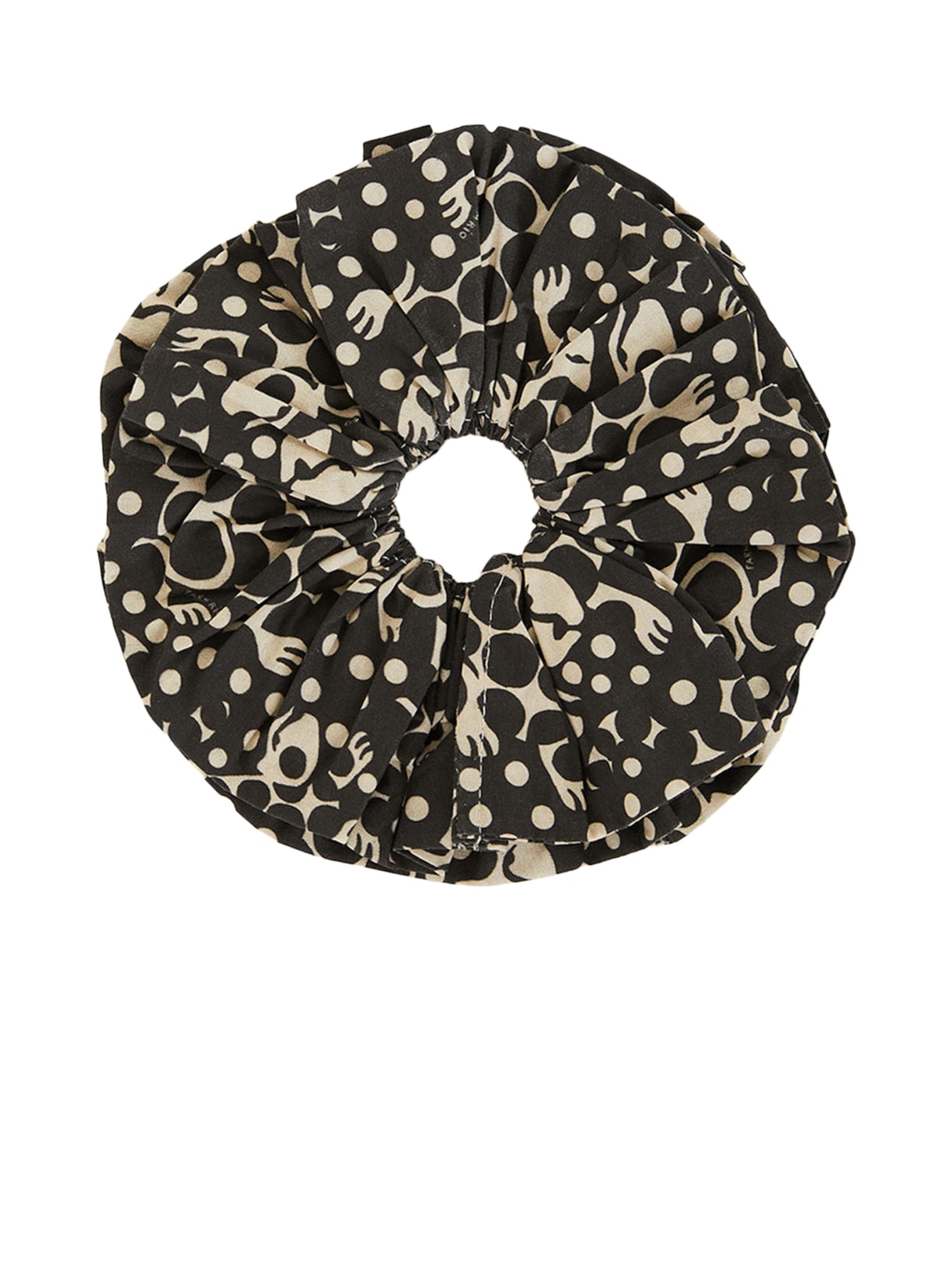 Scrunchie Onça Poá - Preto