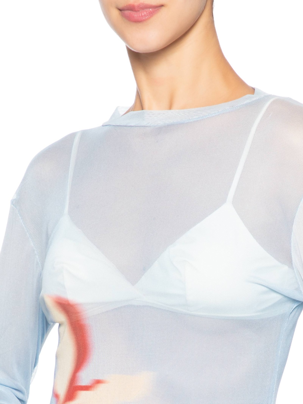 Segunda Pele Feminina Tule Estampa Íris  – Azul Dress To