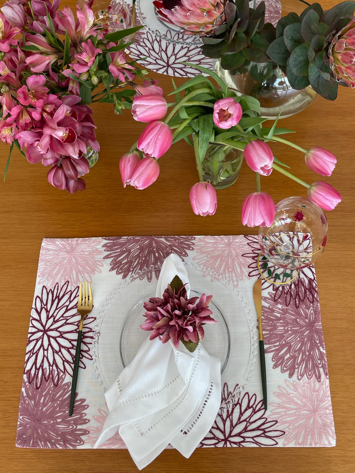 Set 2 Jogos Americanos Fiorella Rosa '2Home