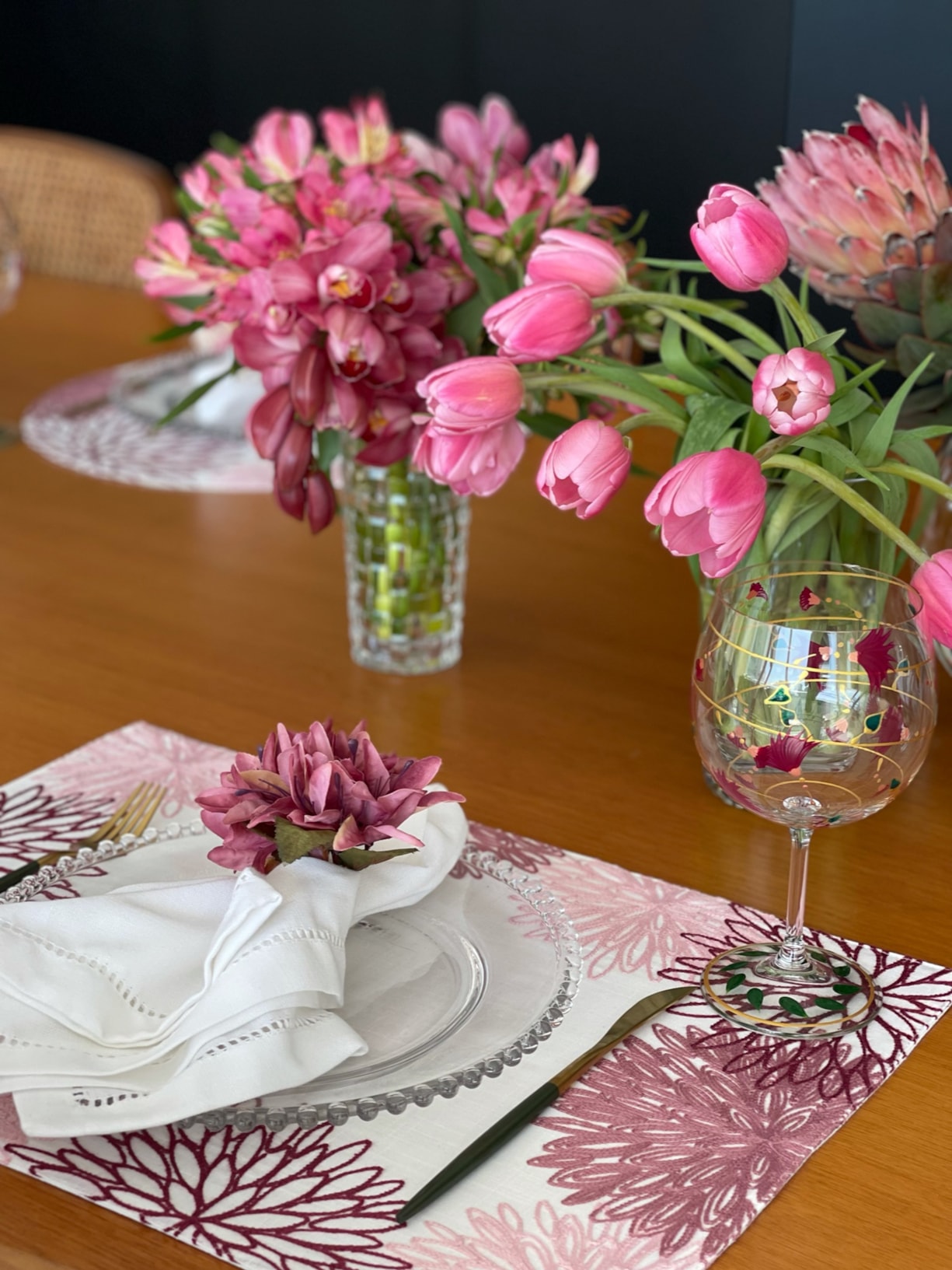 Set 2 Jogos Americanos Fiorella Rosa '2Home