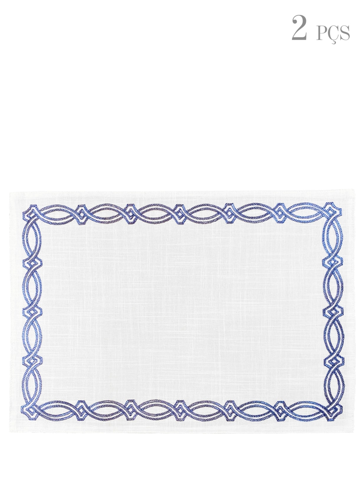 Set 2 Jogos Americanos Truly Com Bordado - Azul