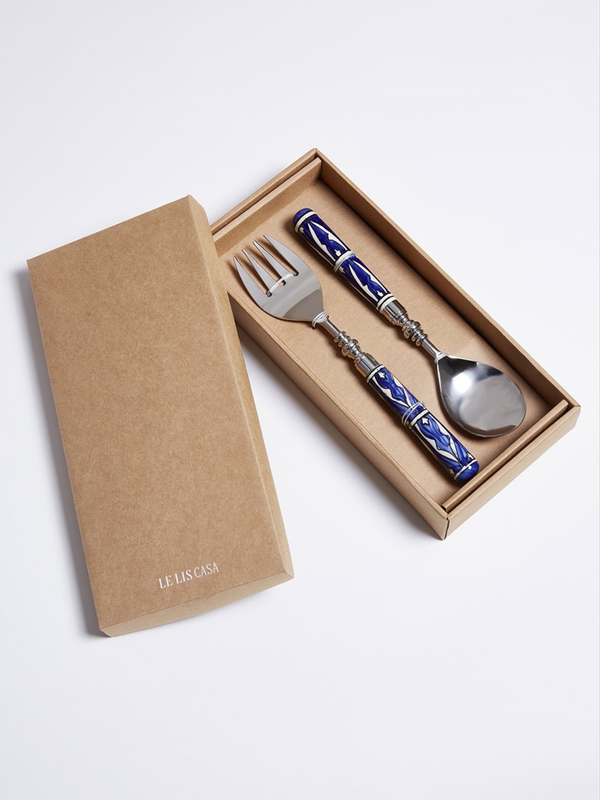 Set 2 Talheres De Servir Blue Azul Le Lis Casa