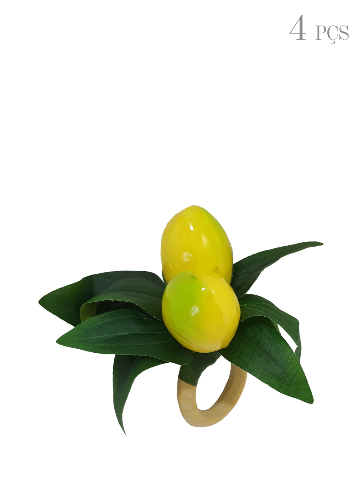 Set 4 Porta-Guardanapos Limão Siciliano - Amarelo