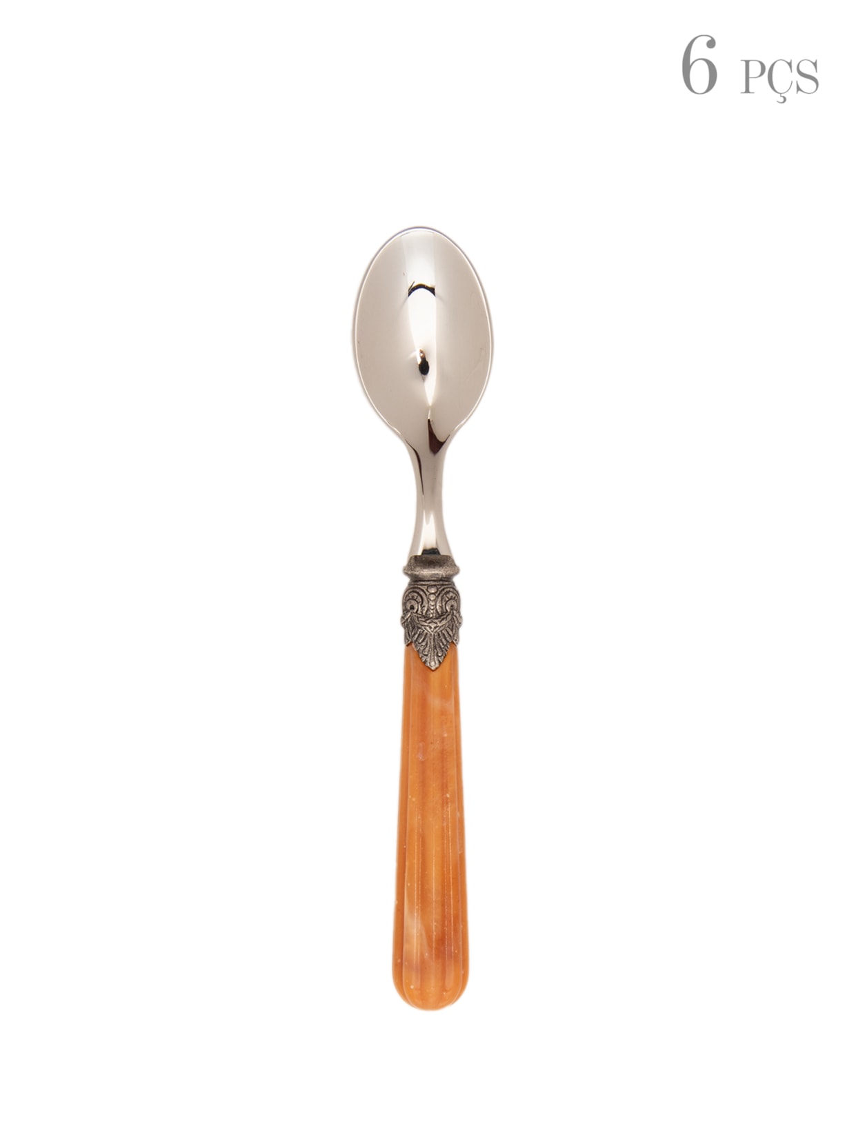 Set 6 Colheres de Café Versailles Caramel - Marrom