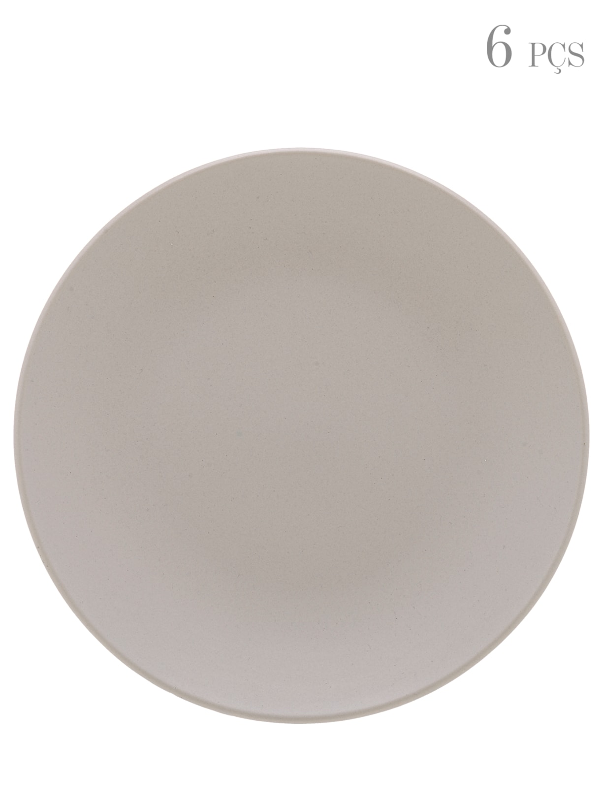 Set 6 Pratos Rasos Minimal Em Cerâmica