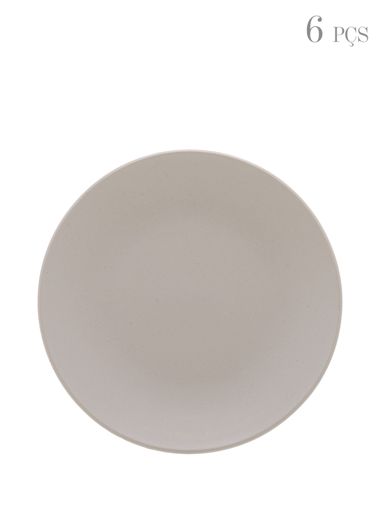 Set 6 Pratos Sobremesa Minimal Em Cerâmica