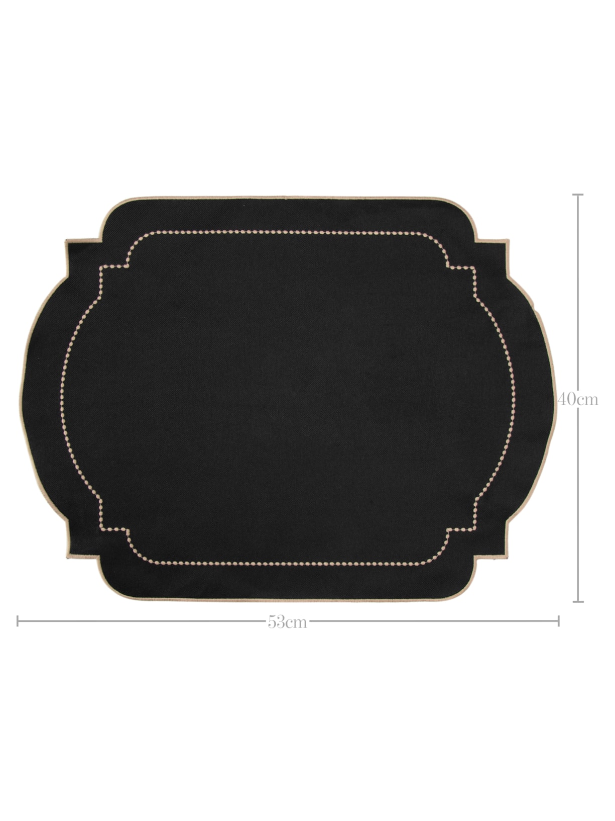 Set Americano Nylon Com Bordado Preto '2Home
