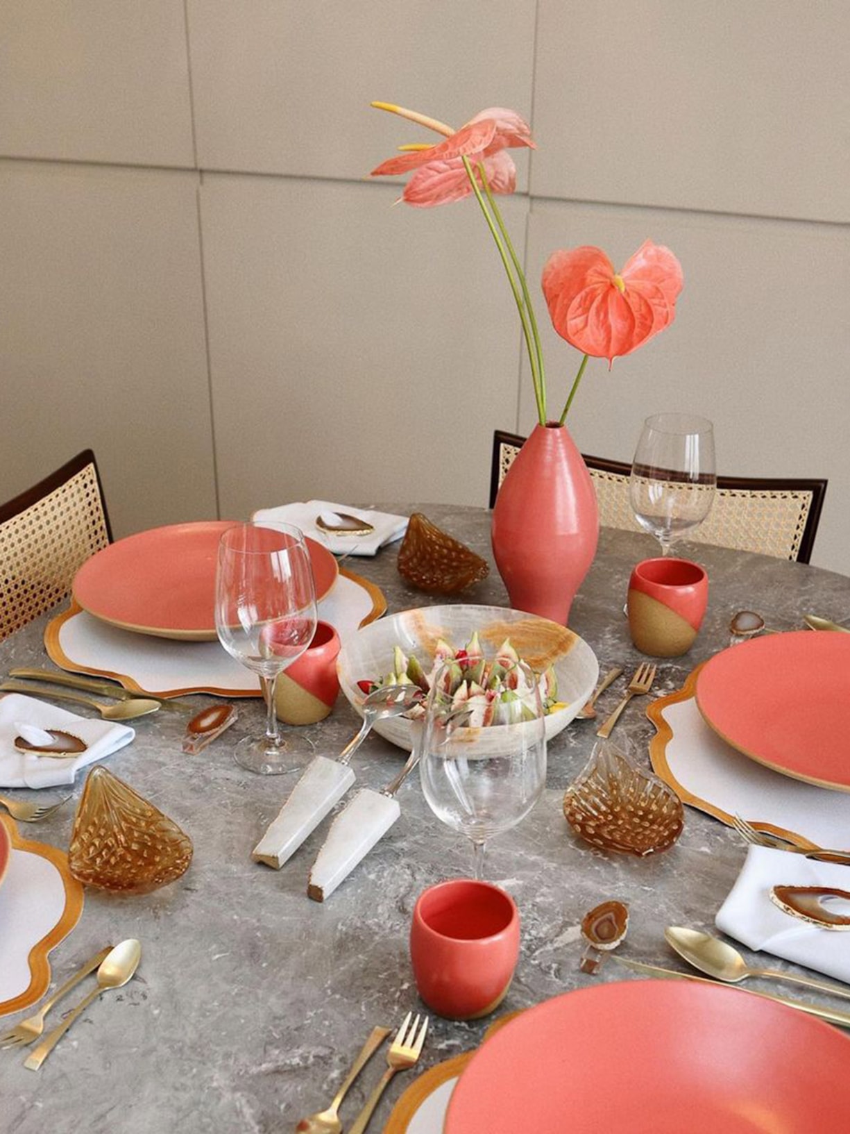 Set De 2 Talheres Para Saladeira Em Aço Inox E Quartzo  Branco Home Wish