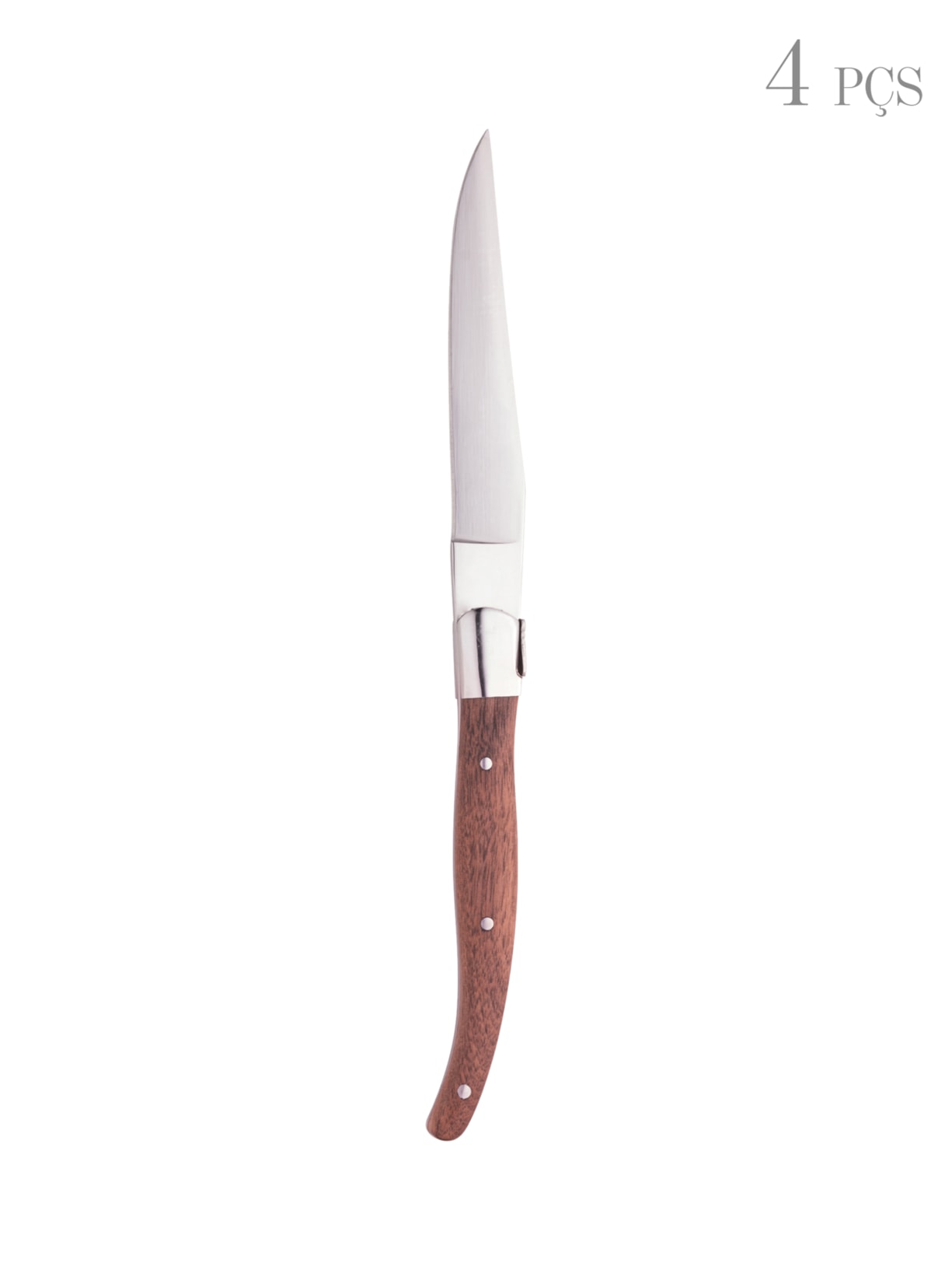 Set De 4 Facas Para Mesa Laguiole - Marrom