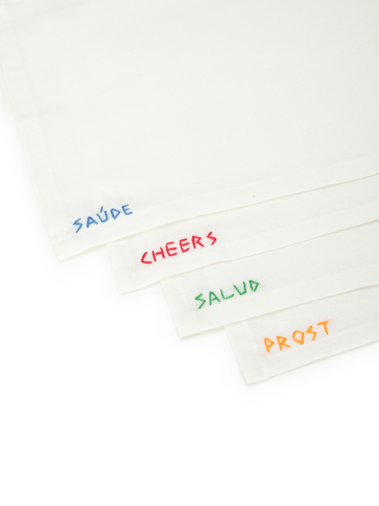 Set de 4 Guardanapos de Coquetel Saúde - Off White