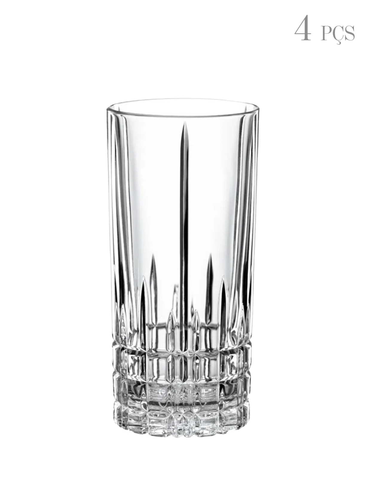 Set De Copos Altos Em Cristal 350Ml