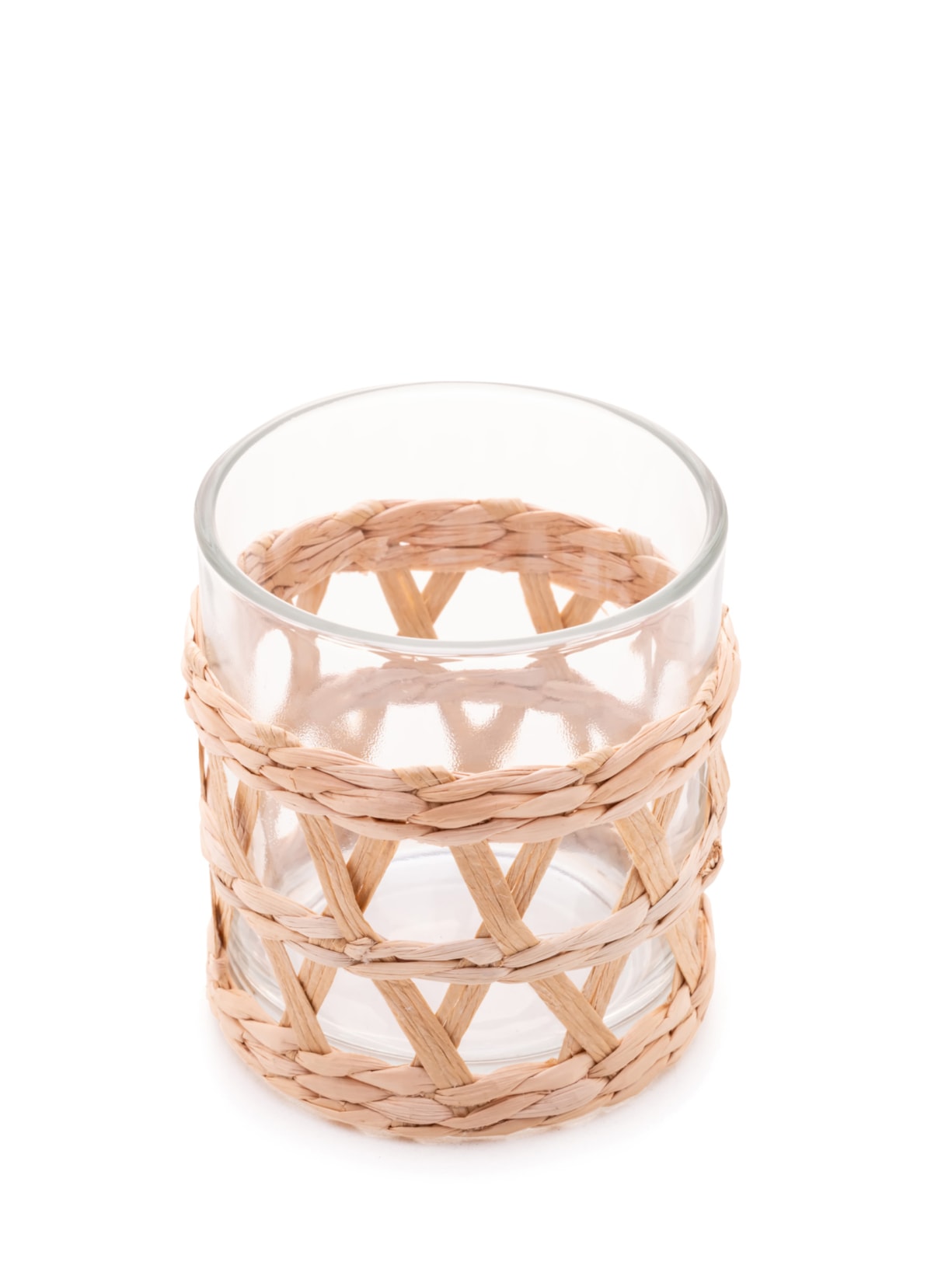 Set De Copos Baixos 320ml Em Sisal Bege Wolff