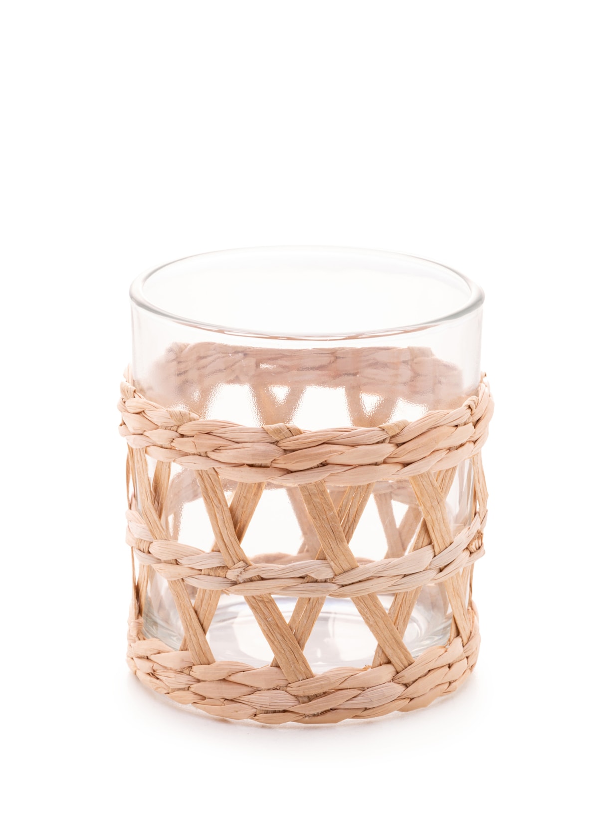 Set De Copos Baixos 320ml Em Sisal Bege Wolff