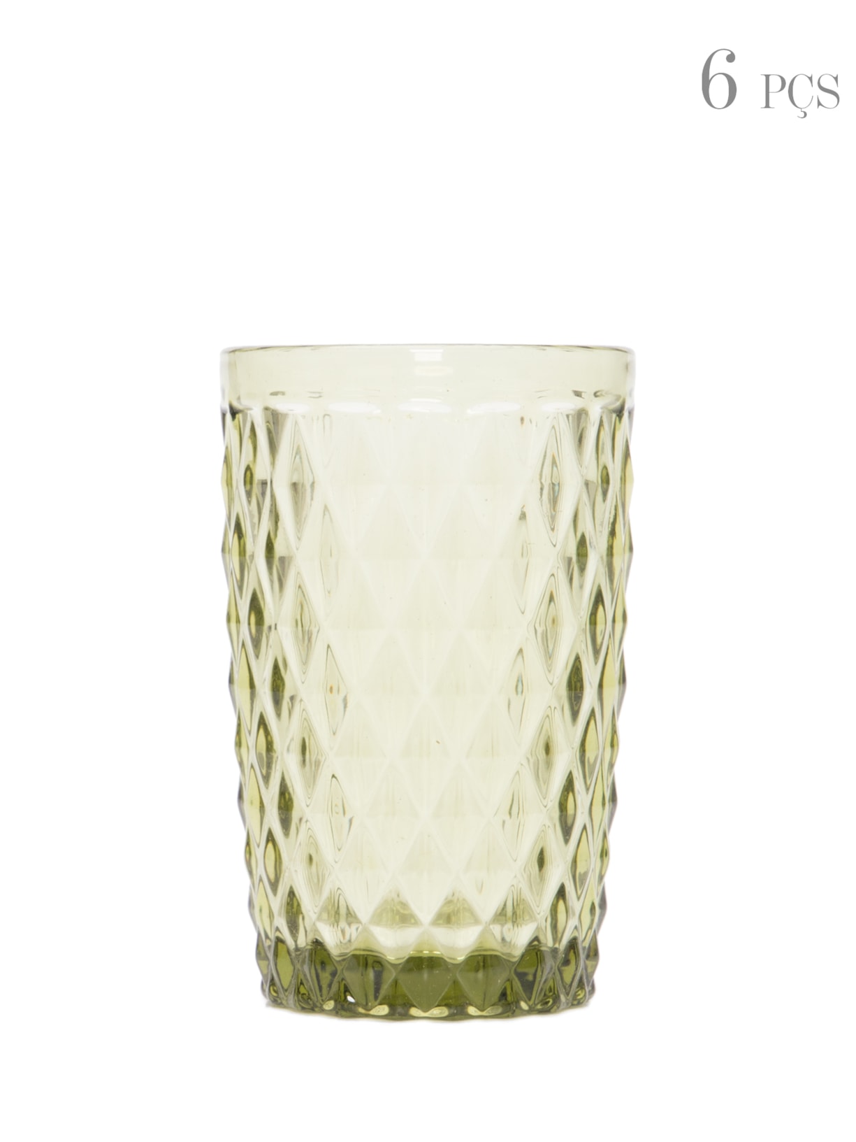 Set De Copos Em Vidro 340Ml - Verde