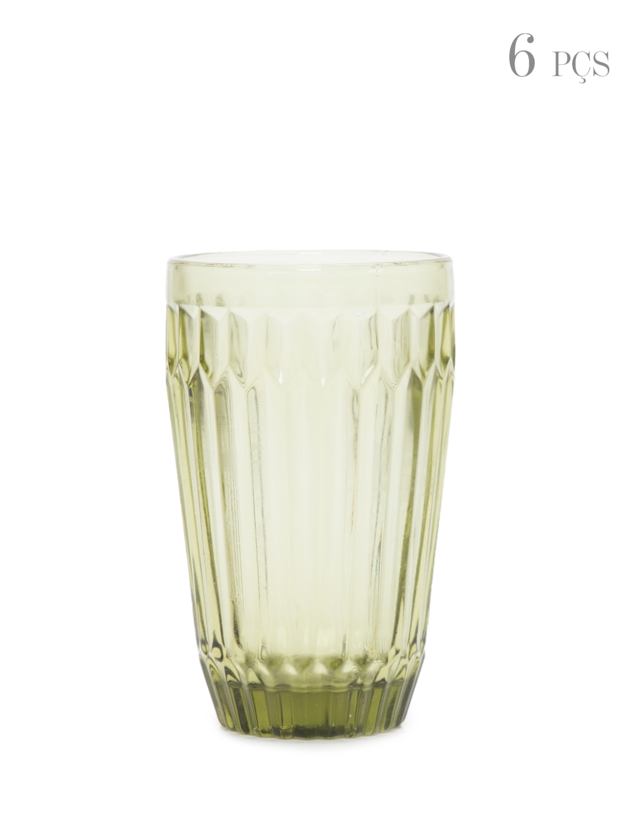 Set De Copos Em Vidro 355Ml - Verde