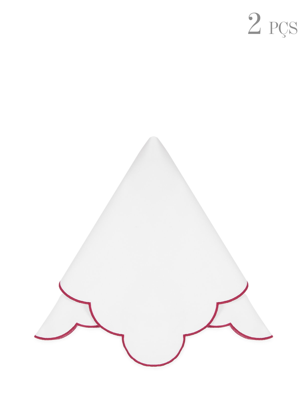 Set de Guardanapos Marina Com Borda Beterraba 2 Unidades - Vinho