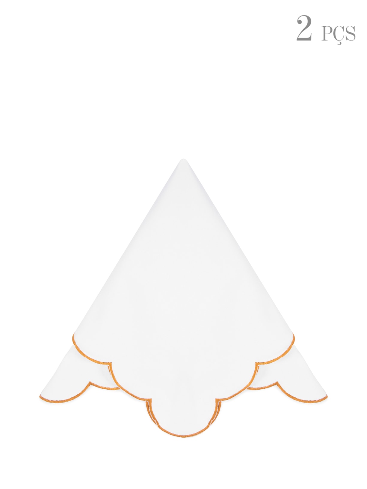 Set de Guardanapos Marina Com Borda Ocre 2 Unidades - Laranja