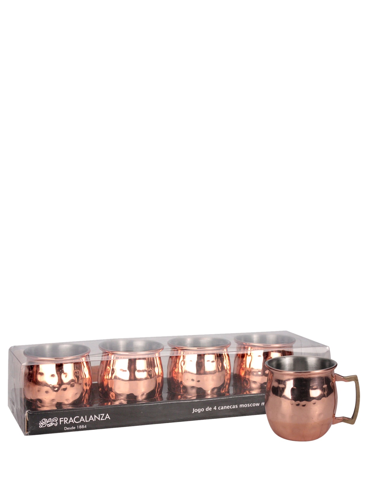 Set De Mini Canecas Para Shot Em Aço Inox 60ml Acobreado '2Home