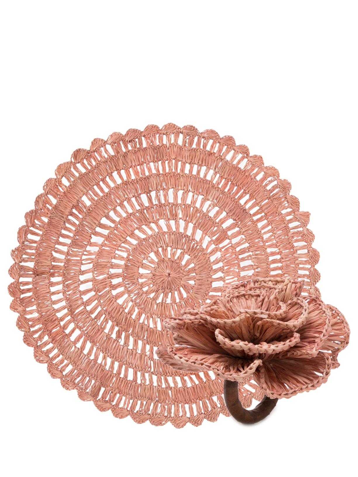 Set De Sousplat + Porta-guardanapo Flor Buriti - Bege