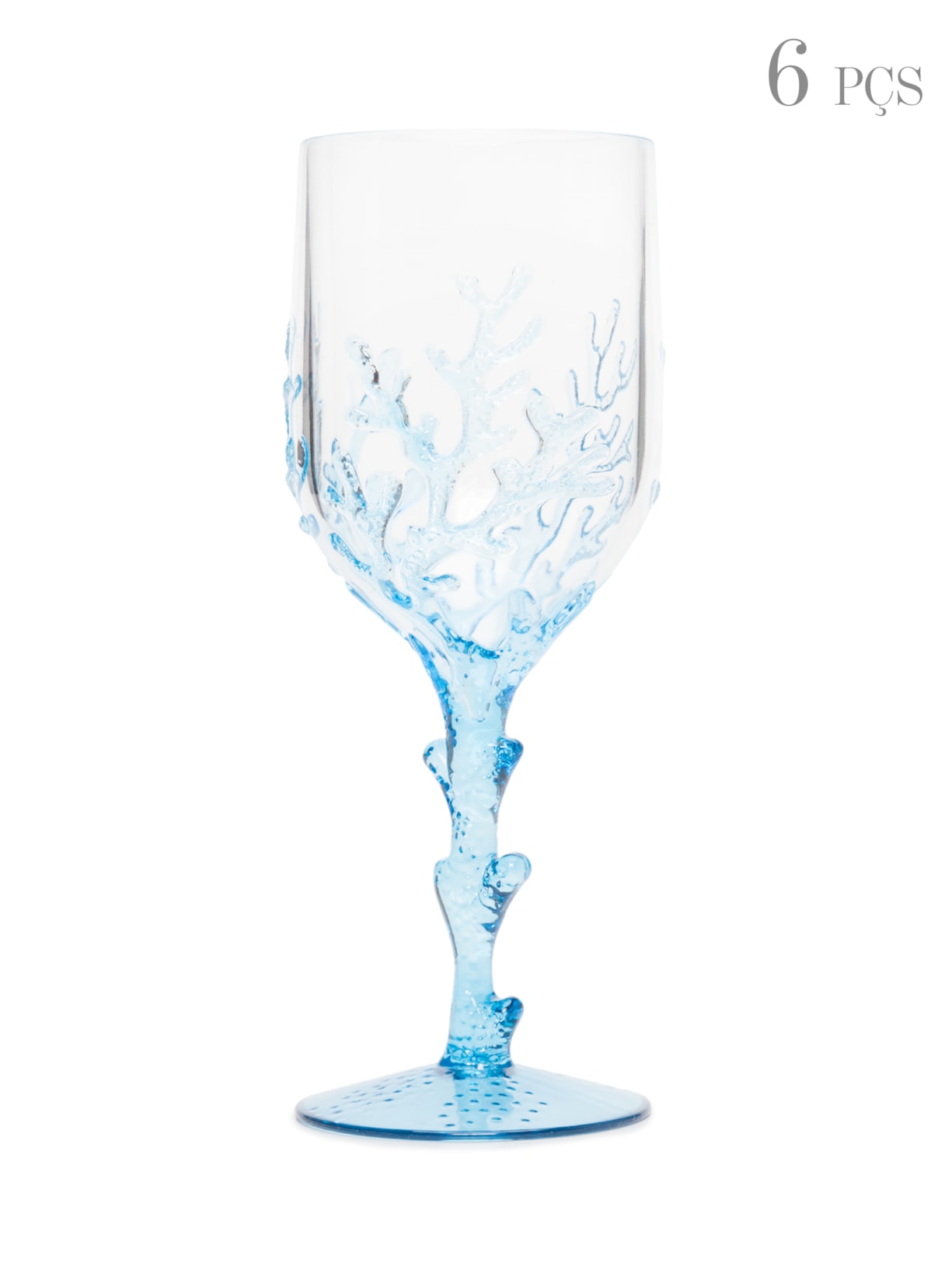 Set De Taças Coral Em Acrílico 450Ml