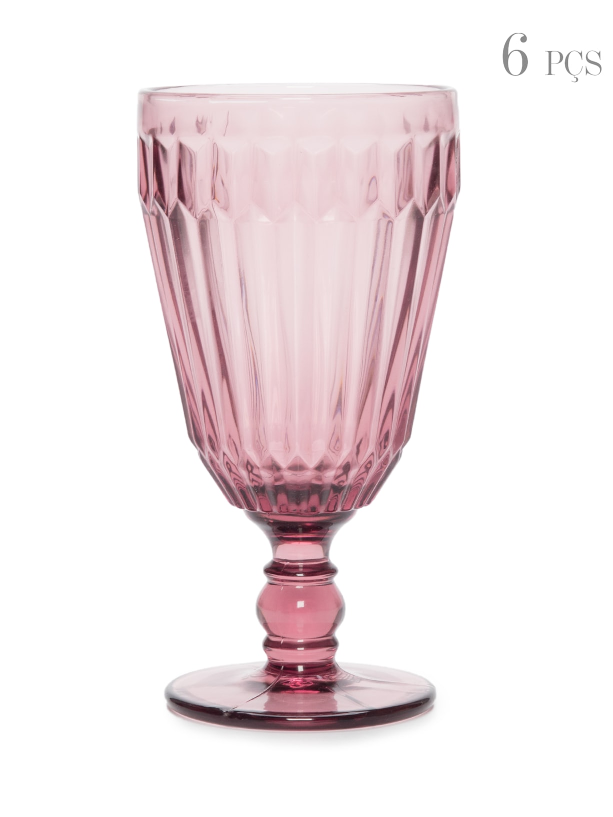 Set De Taças Em Vidro 330Ml - Roxo