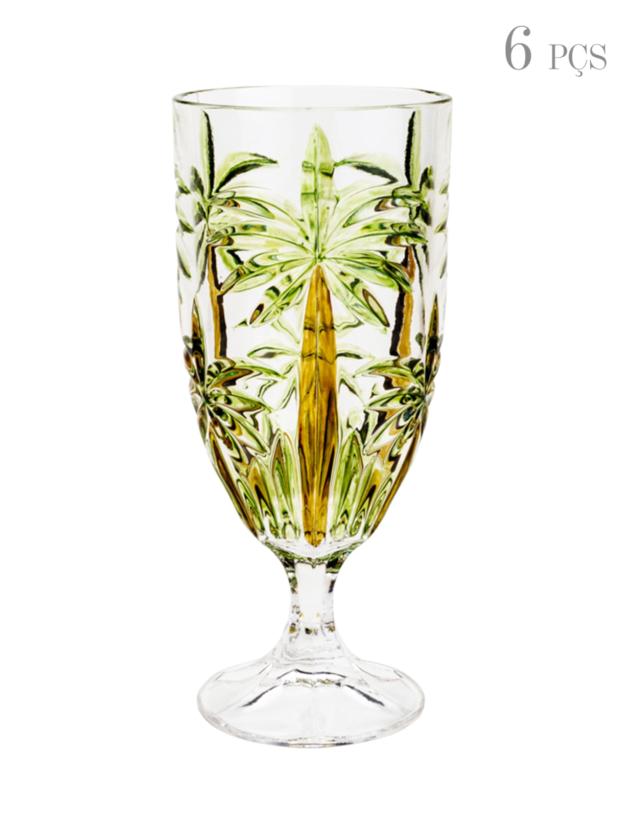 Set de Taças Palm Tree 450 ml em Cristal