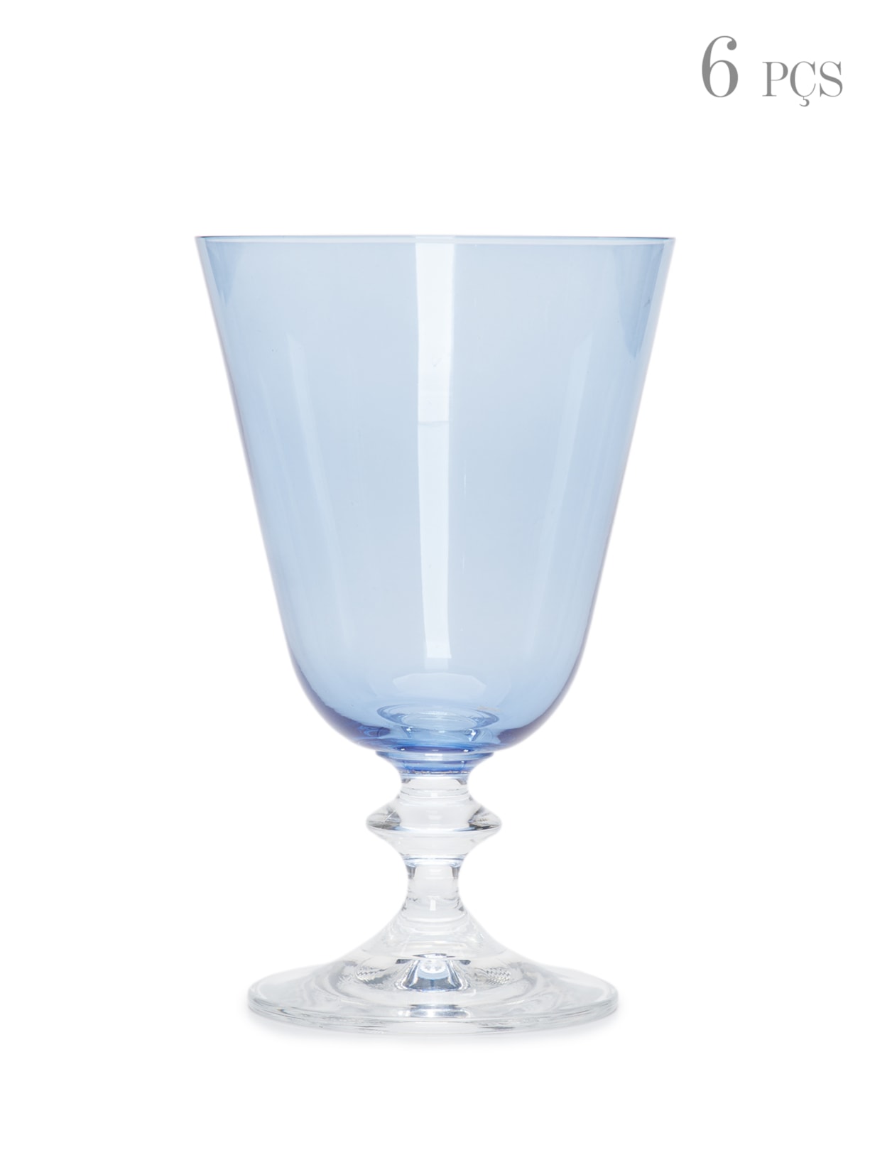 Set De Taças Para Vinho Em Cristal 350Ml - Azul
