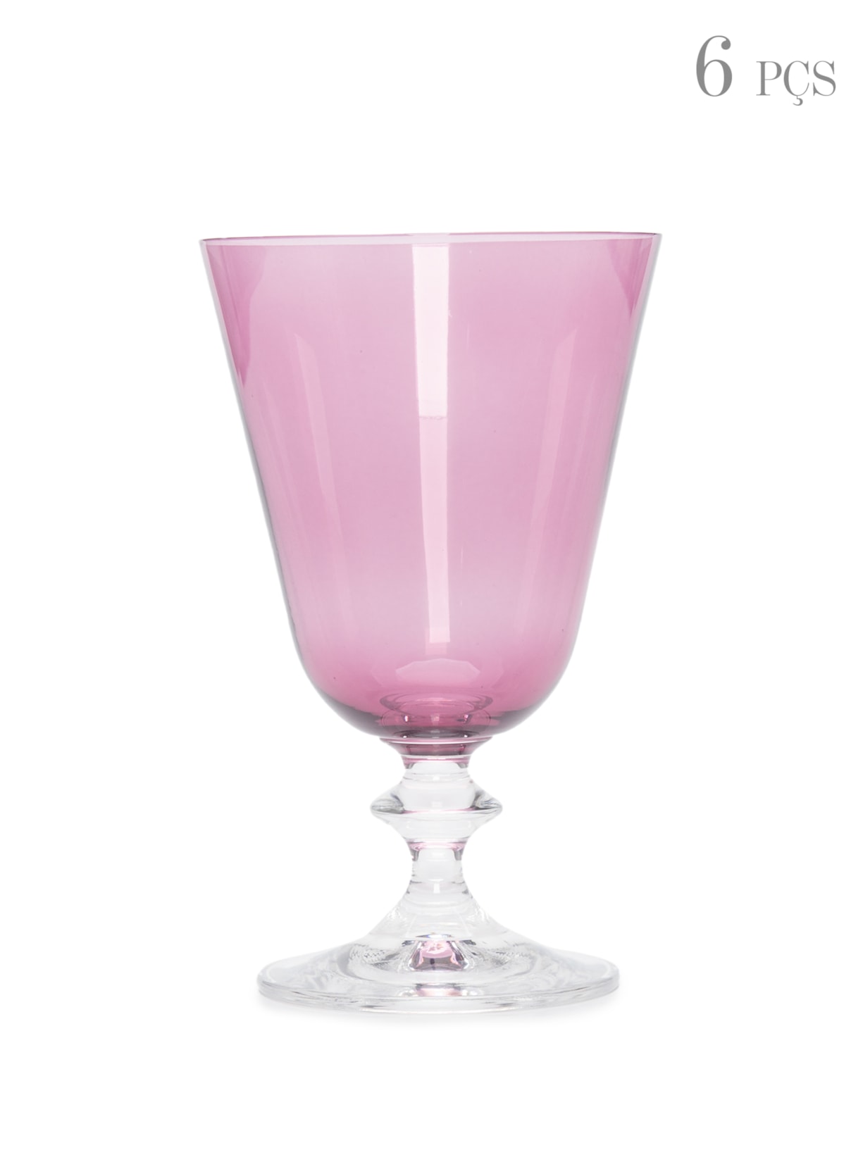 Set De Taças Para Vinho Em Cristal 350Ml - Lilás