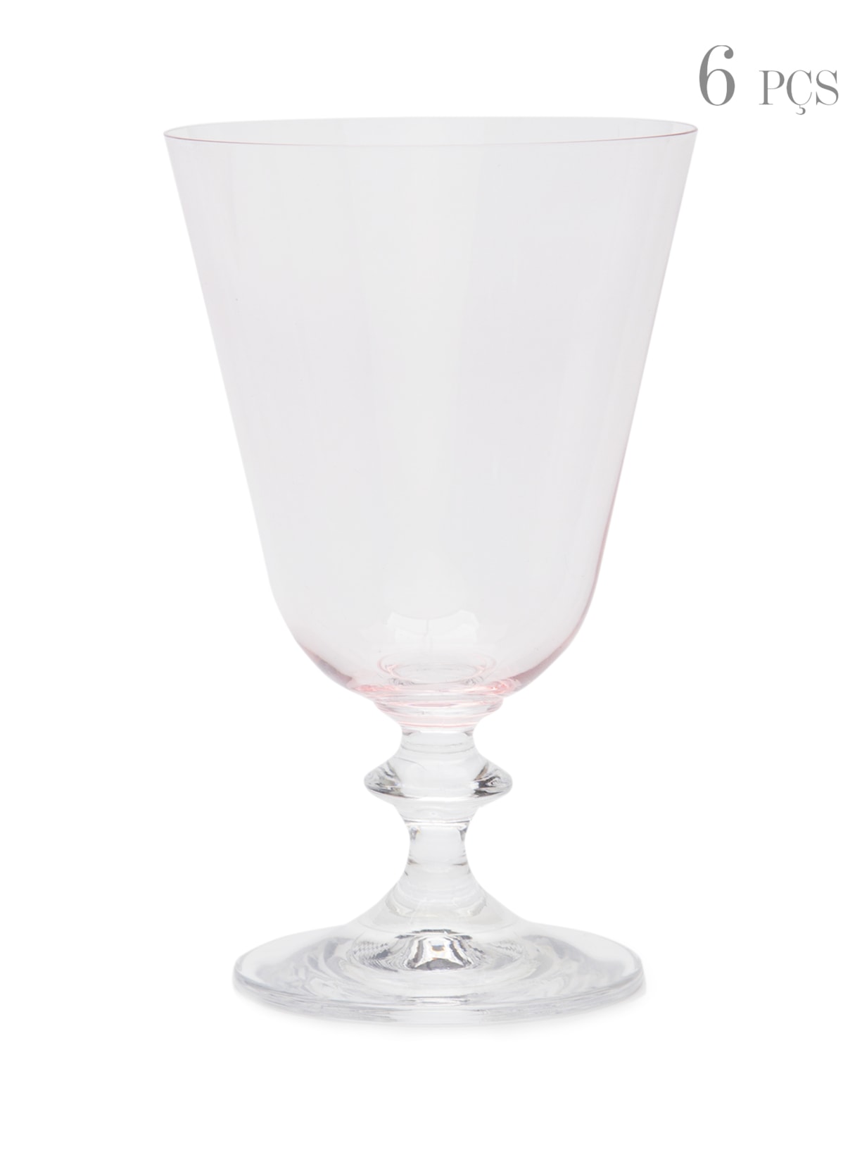 Set De Taças Para Vinho Em Cristal 350Ml - Rosa
