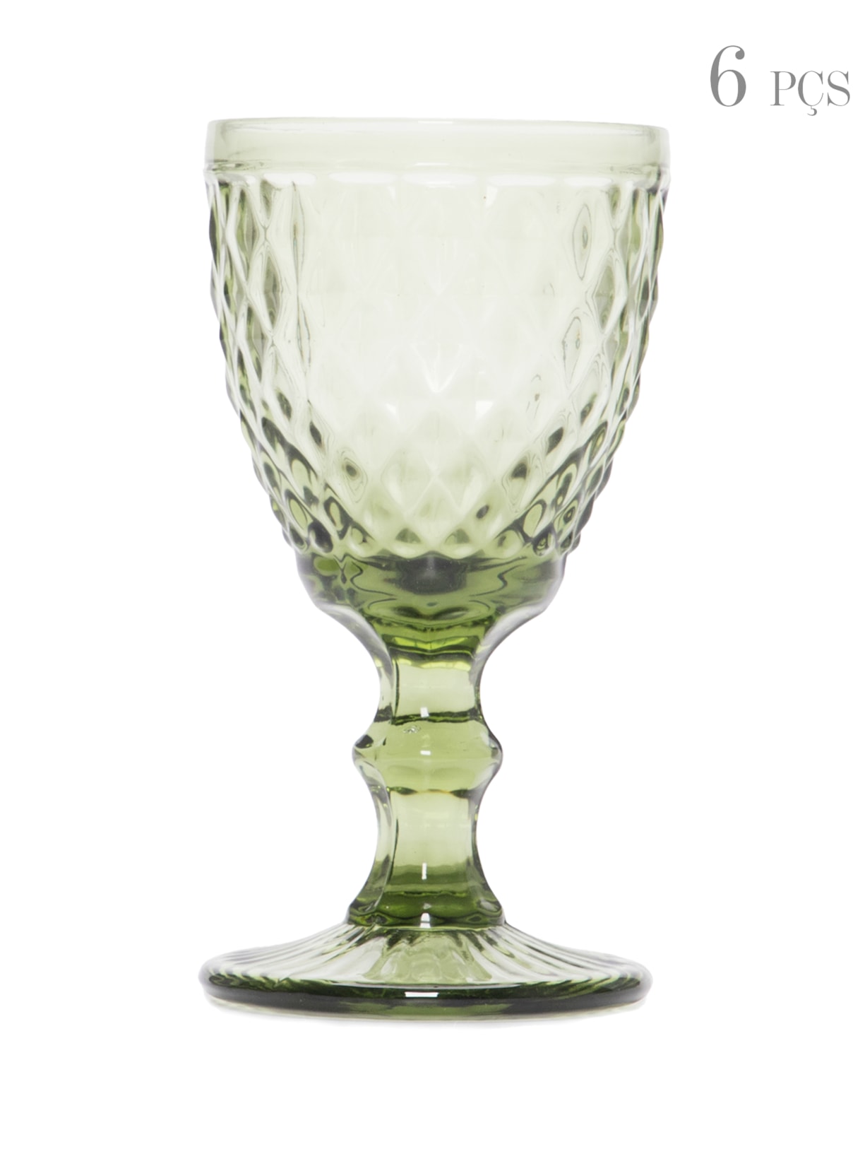 Set De Taças Para Vinho Em Vidro 210 Ml Verde '2Home