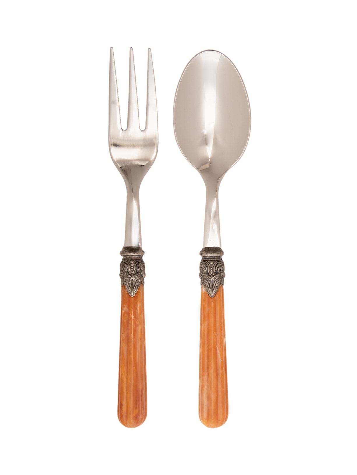 Set de Talheres de Servir Versailles Caramel 2 Peças - Marrom